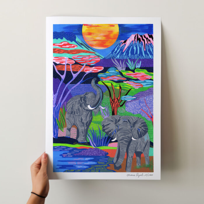 elephants-orane-sigal-lasigalerie-tirage-art-illustration-lyon-2