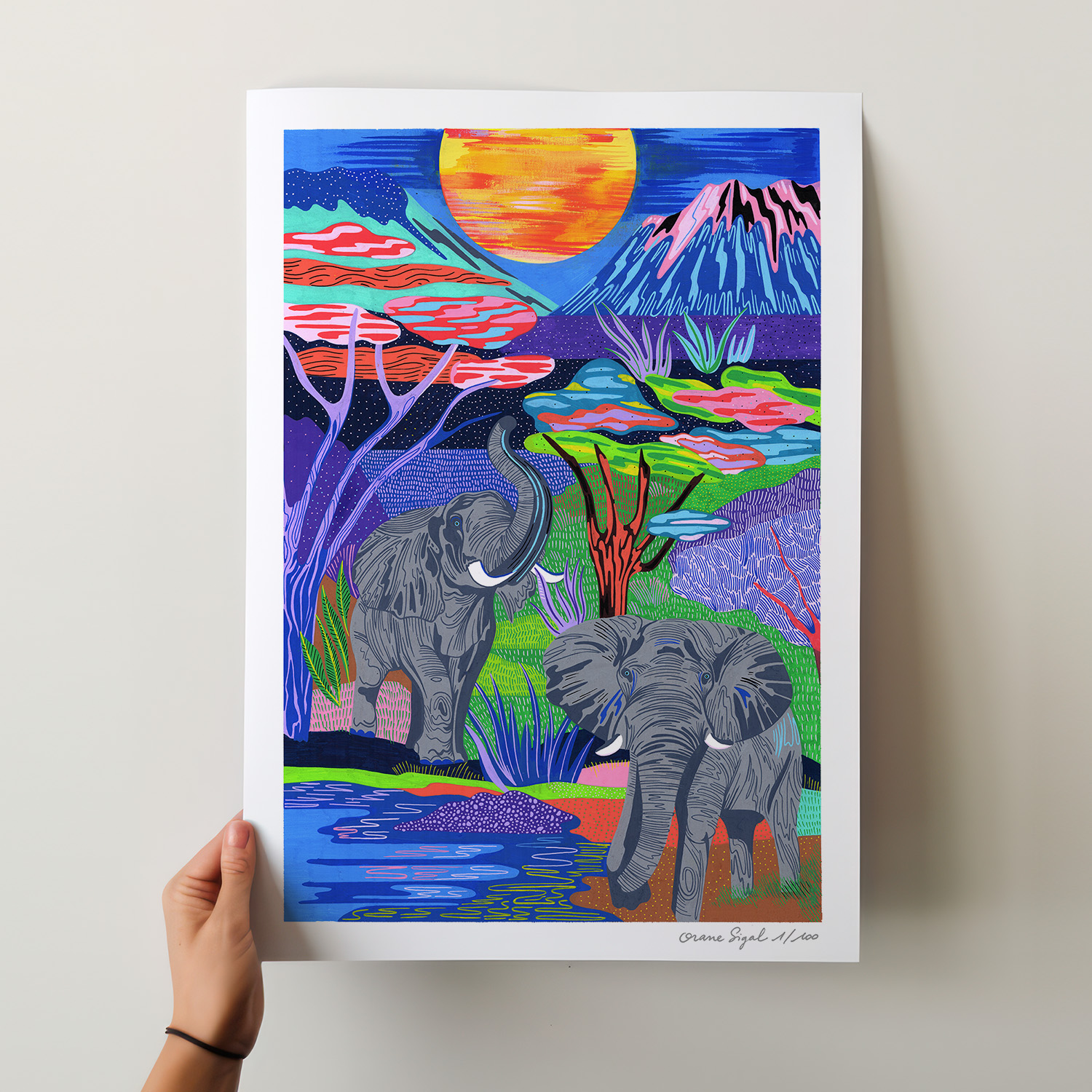 elephants-orane-sigal-lasigalerie-tirage-art-illustration-lyon-2