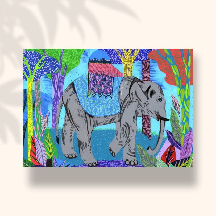 éléphant-d'asie-sigal-orane-carte-postale