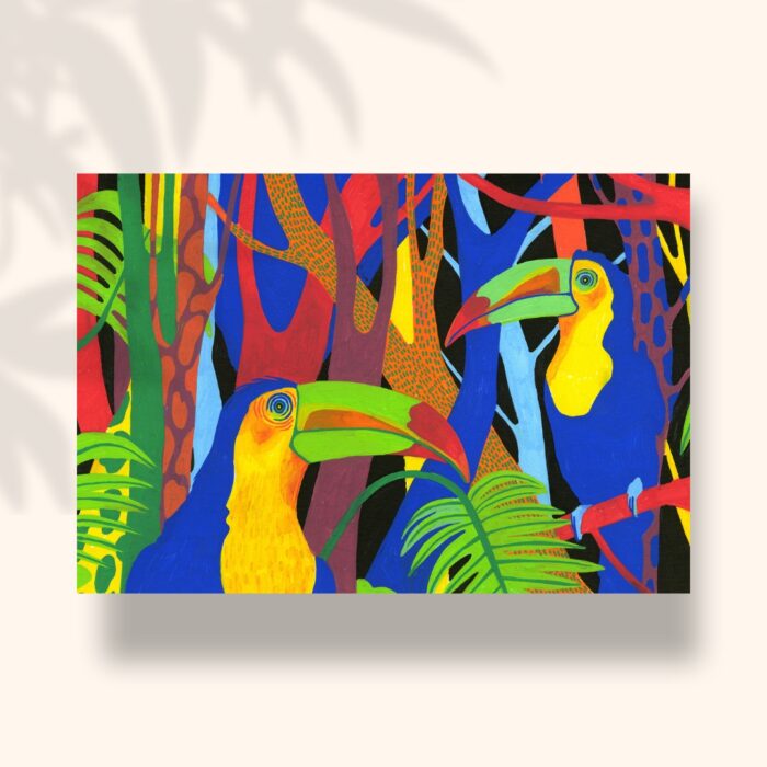 les-deux-toucans-sigal-orane-carte-postale
