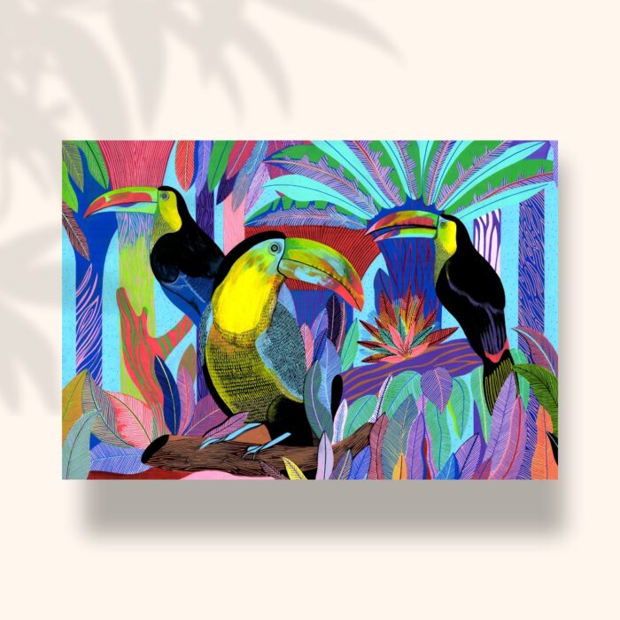 les-trois-toucans-sigal-orane-carte-postale