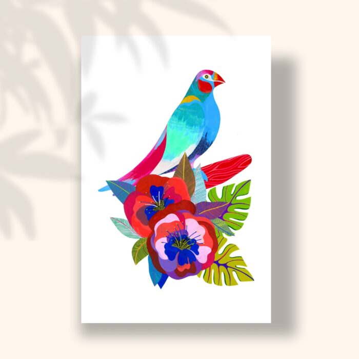 oiseaux-fleurs-siagl-orane-carte-postale