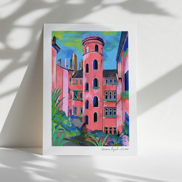 la-tour-rose-orane-sigal-lasigalerie-tirage-art-illustration-lyon-2