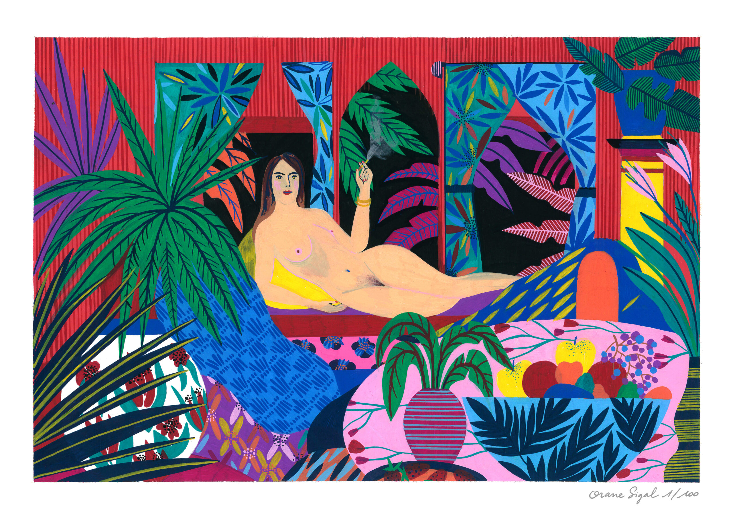 nu-à-la-cigarette-orane-sigal-lasigalerie-tirage-art-illustration-lyon-1