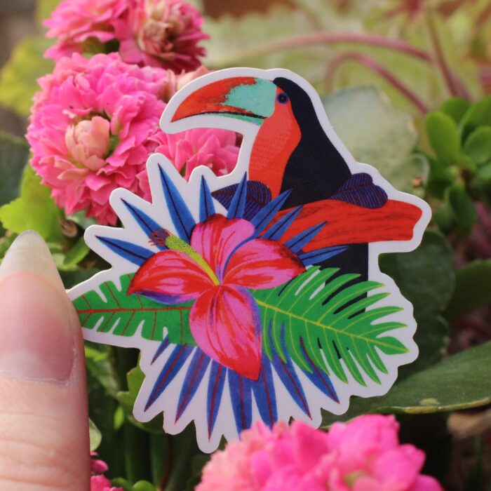 sticker-toucan-et-fleur-orane-sigal-sigalerie-2