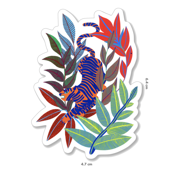 Sticker - Tigre et feuillage