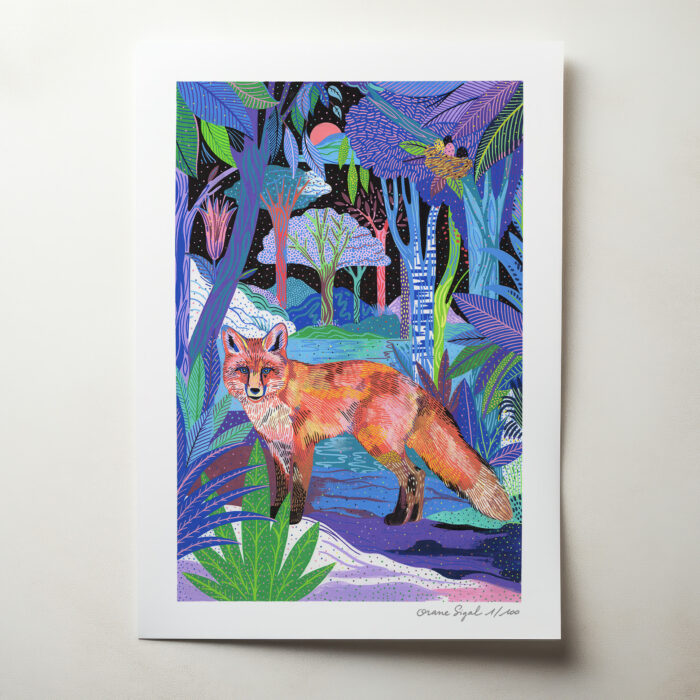 le-renard-et-la-forêt-orane-sigal-lasigalerie-tirage-art-illustration-lyon-2