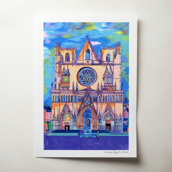 cathédrale-saint-jean-orane-sigal-lasigalerie-tirage-art-illustration-lyon-1