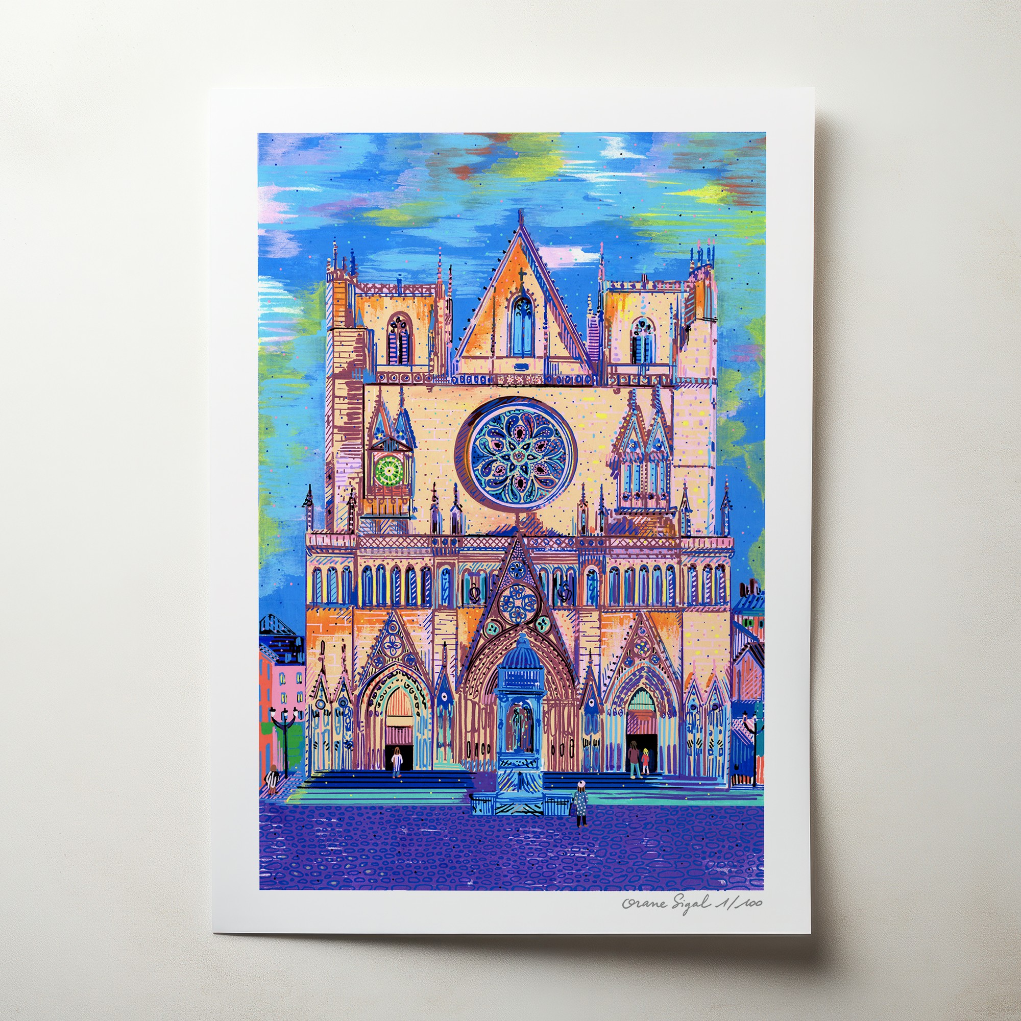 cathédrale-saint-jean-orane-sigal-lasigalerie-tirage-art-illustration-lyon-1