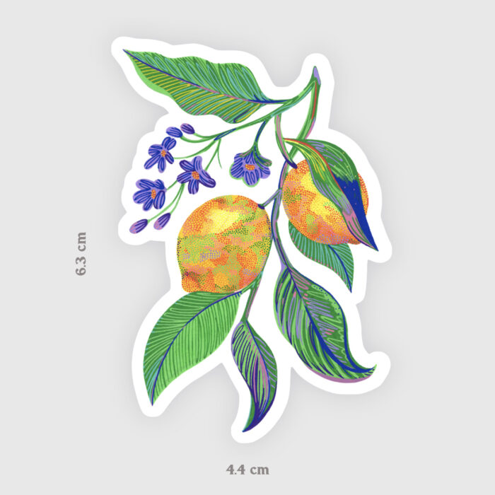 sticker-citrons-et-fleurs-orane-sigal-sigalerie-