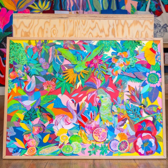 jungle-de-papier-perruches-oranesigal-lasigalerie-illustration-lyon