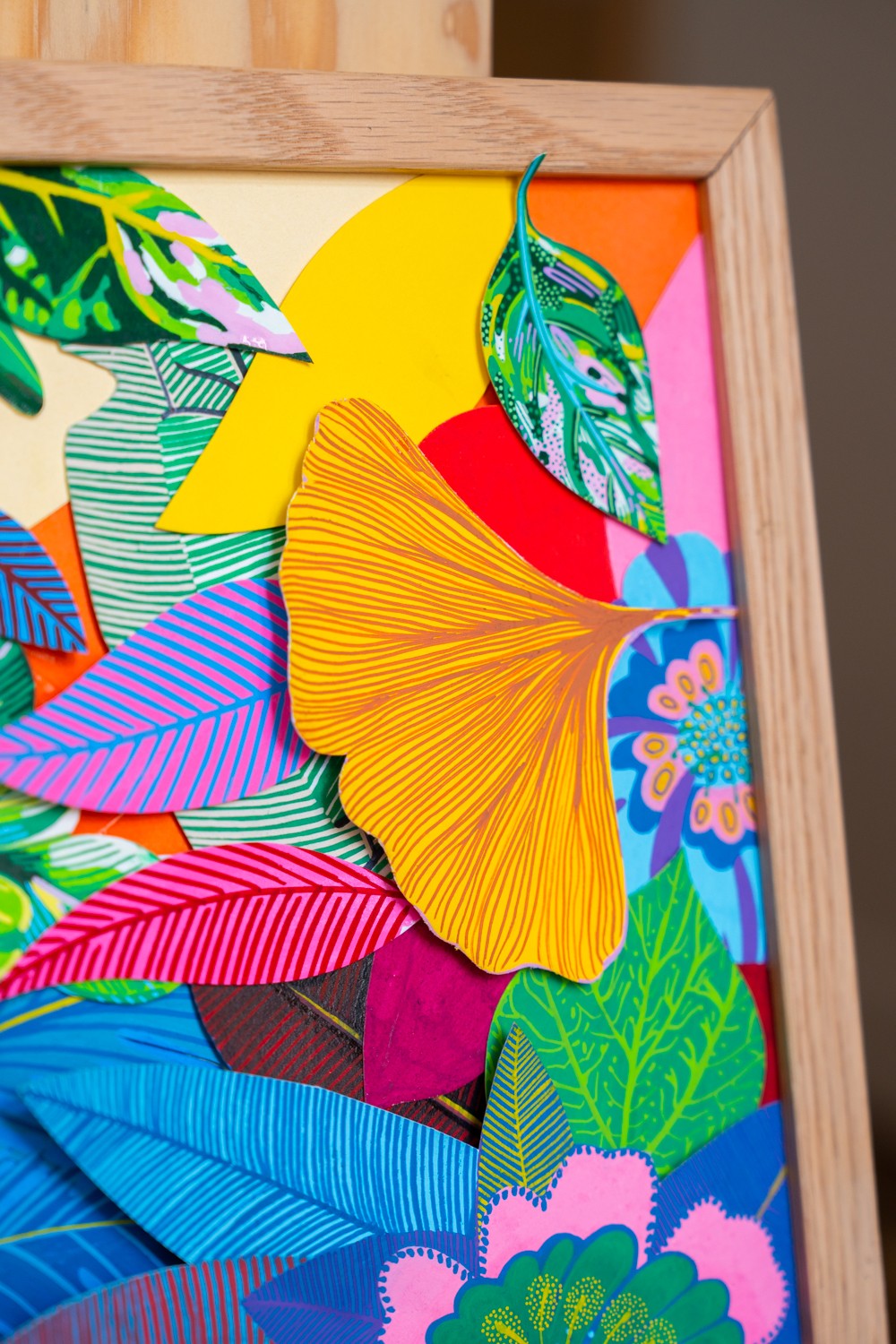 Œuvre Originale - Jungle de Papier - Aurore Tropicale – Image 3