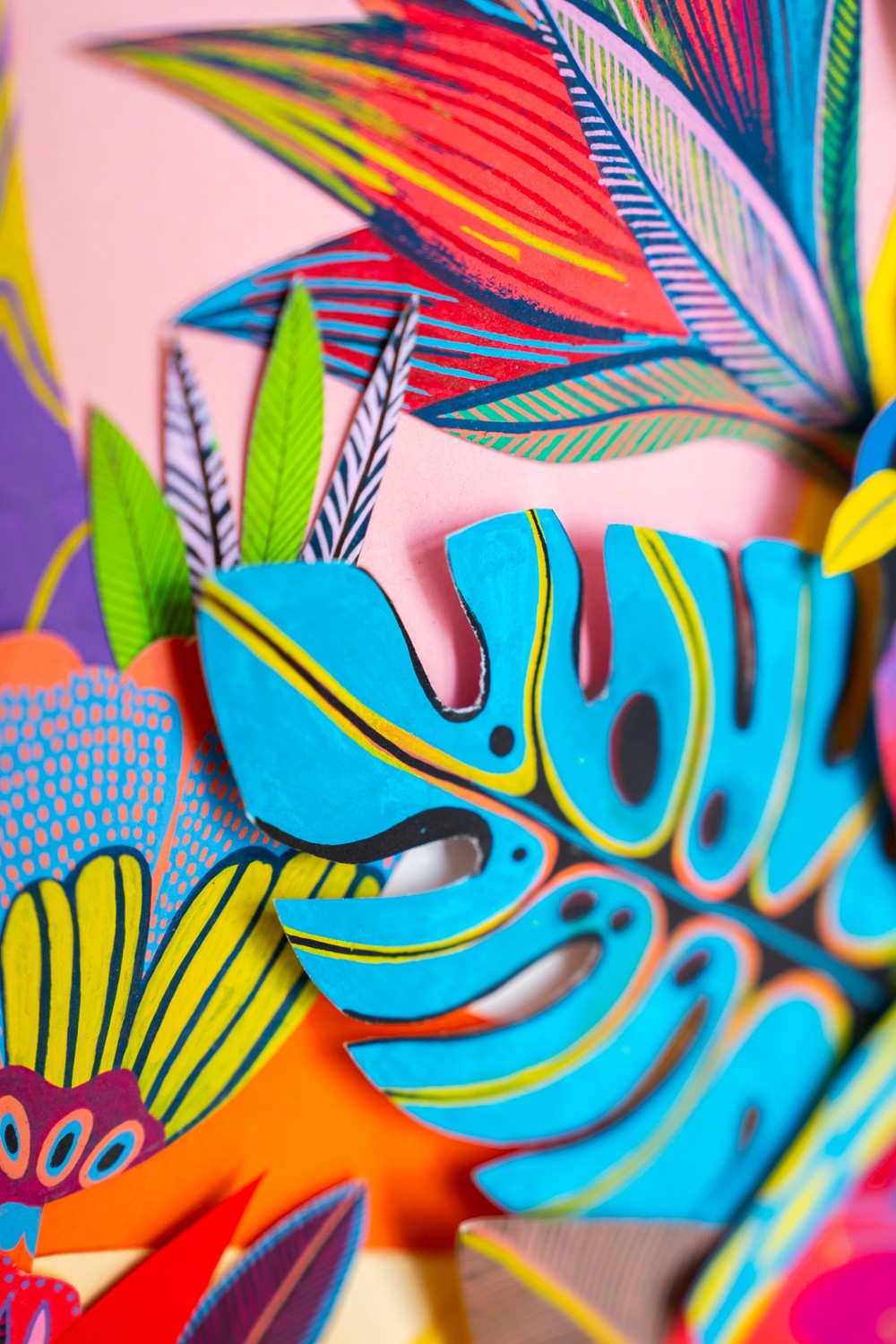 Œuvre Originale - Jungle de Papier - Aurore Tropicale – Image 4