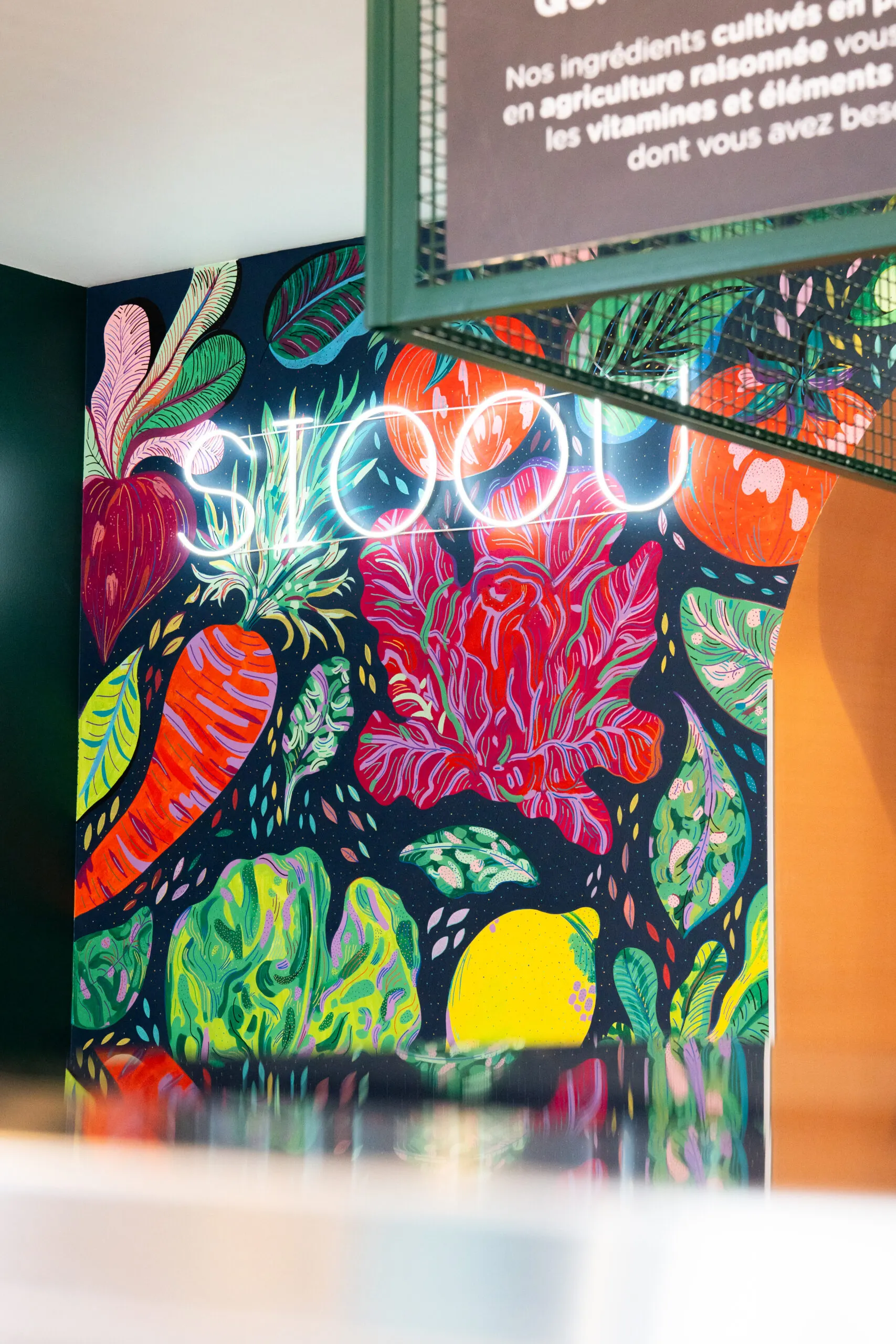 Fresque murale sur-mesure illustrée par Orane Sigal