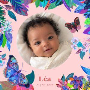 Faire-part de naissance personnalisé illustré par Orane Sigal