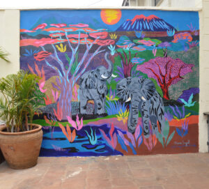 Fresque murale sur-mesure illustrée par Orane Sigal
