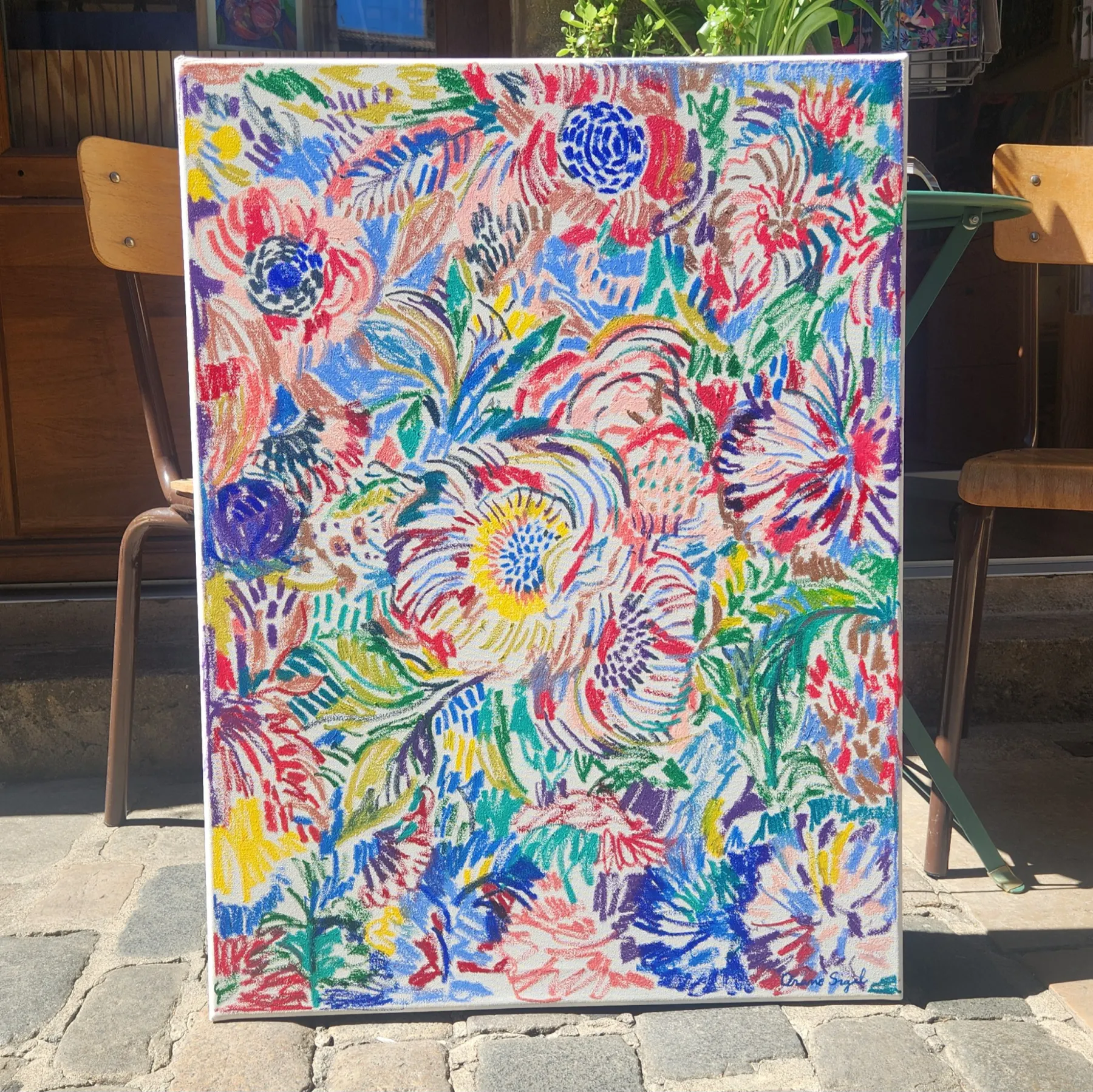 La roseraie 1, illustration originale par Orane Sigal