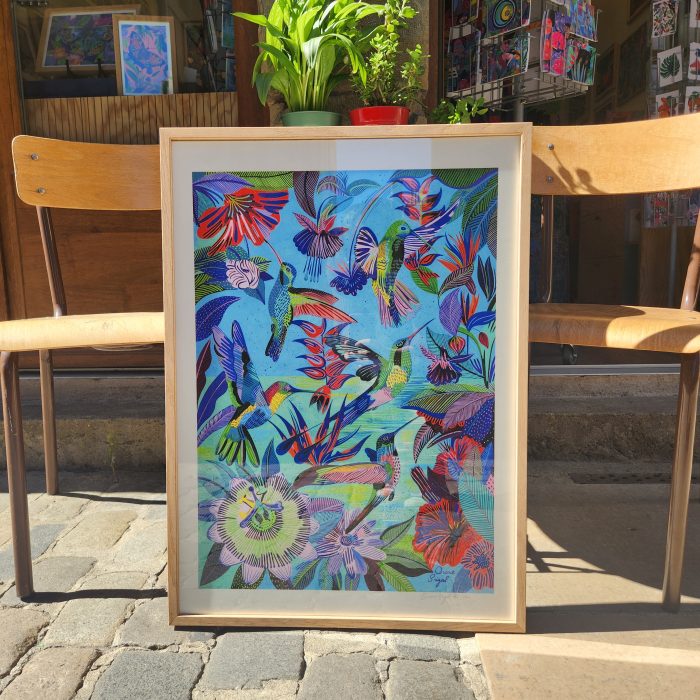 Colibris 1, tirage d'art illustré par Orane Sigal
