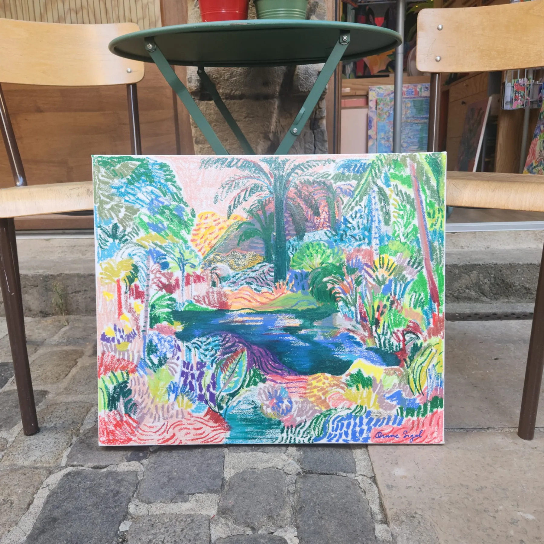 Le lac, illustration originale par Orane Sigal