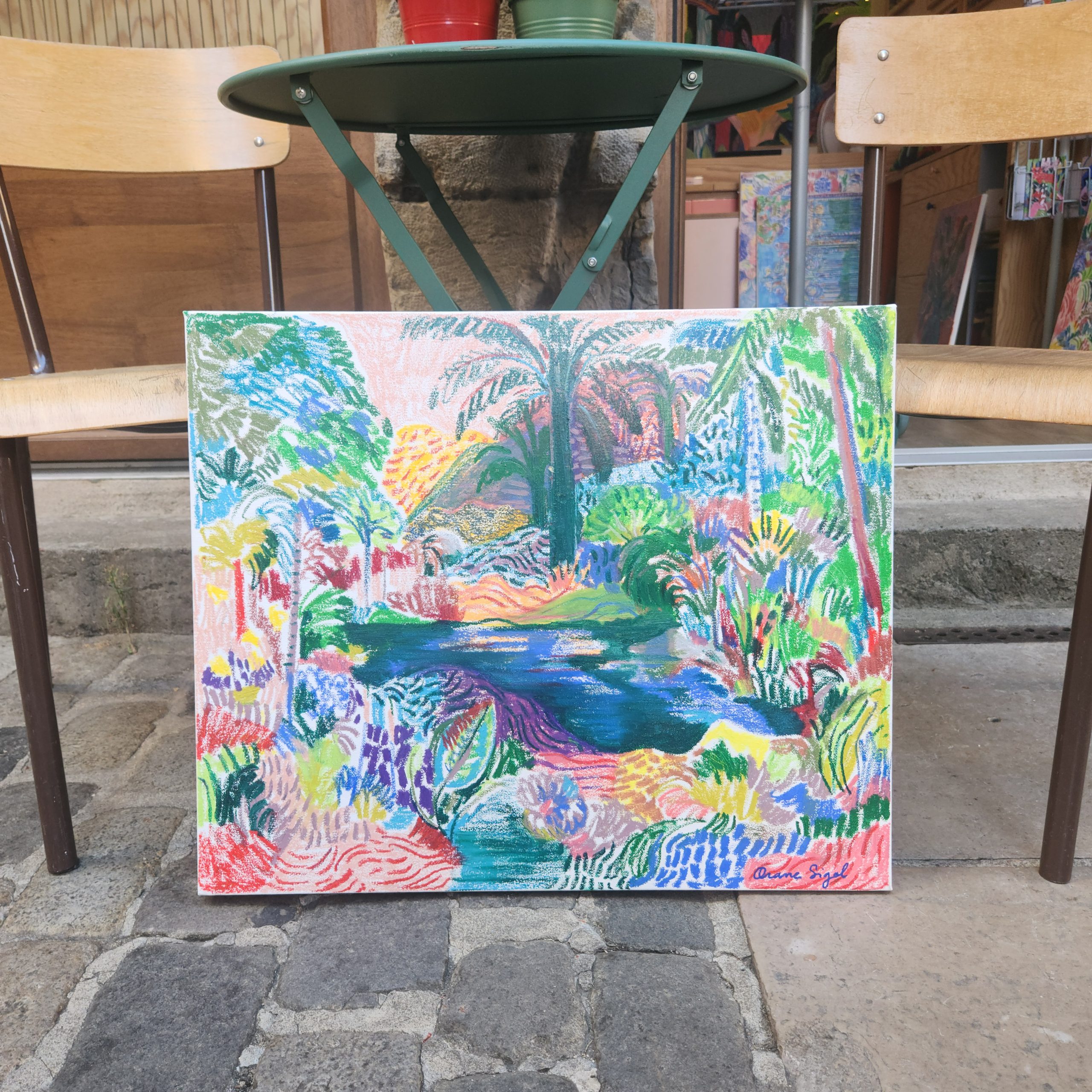 Le lac, illustration originale par Orane Sigal